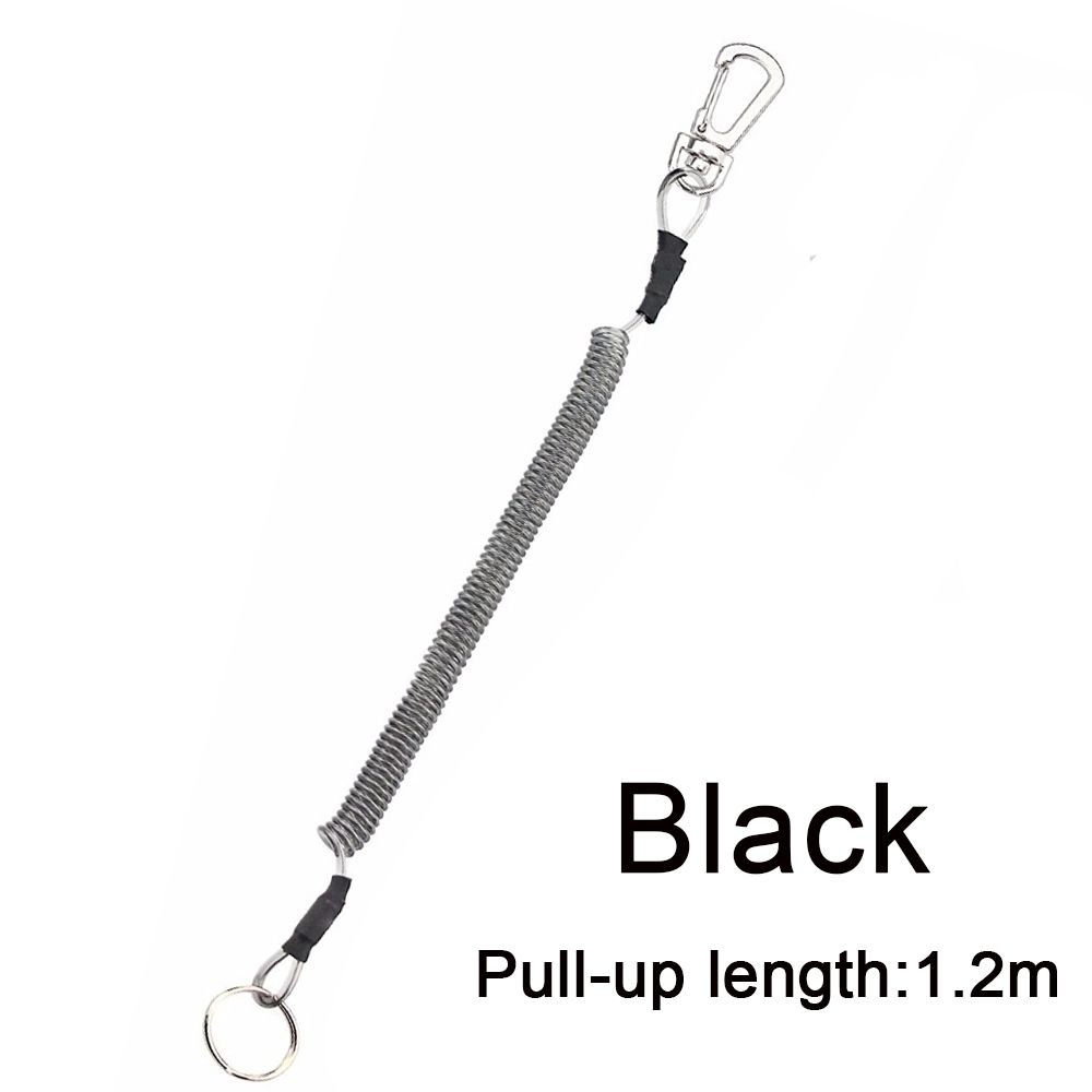Camping Anti-lost Phone Keychain Security Gear Tool Portable Fishing Lanyards Spring Elastic Rope