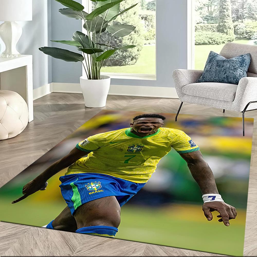 Brazilian Footballer Number Ten Square rugs are a great choice for living rooms, bedrooms, home décor, and as gifts.