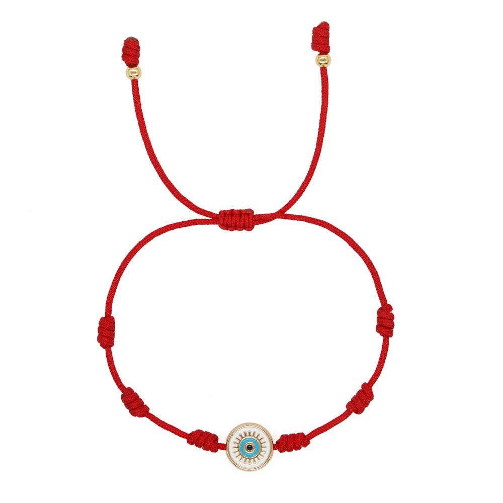 2025 Year of the Snake Lucky Red String Handmade Beaded Bracelet Set with Evil Eye for Couples