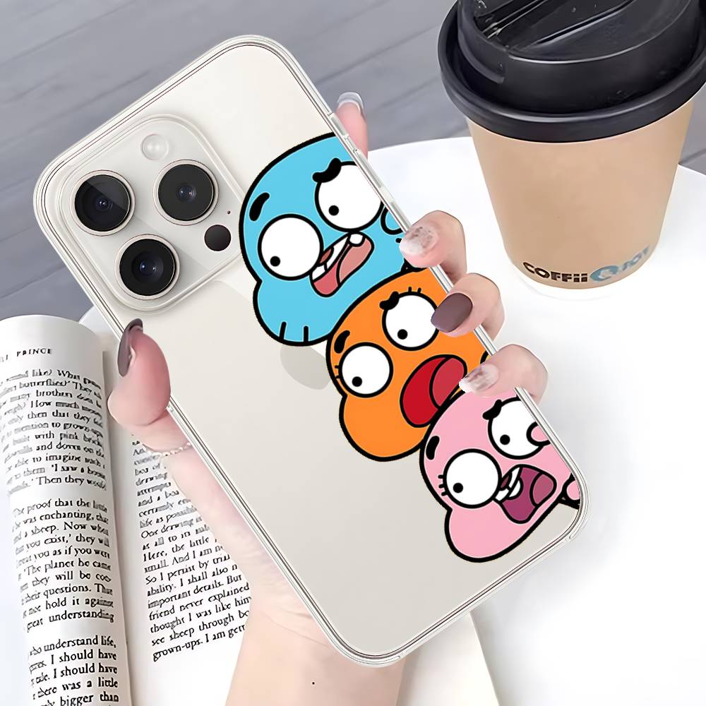 Милый Чехол для Телефона H-Darwin Watterson-S Для IPhone 17 16 15 14 Plus 13 12 11 Pro Max Задняя Крышка Телефона Прозрачная Ударопрочная Крышка