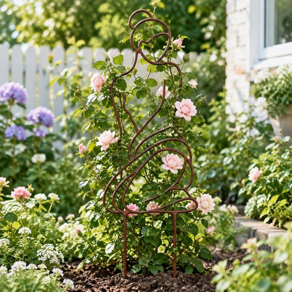 Strong Load Bearing Plant Fixed Frame Iron Plant Climbing Trellis Potted Vines Flowers