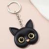 Cute Keychain Black Cat Pendant Key Chains Animal Key Ring For Women Men Handbag Accessories Car Key Hanging Jewelry Gift