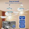 1 шт. светильники для внутреннего использования, вилка для потолочного вентилятора, лампочка для вентилятора с дистанционным управлением, потолочный вентилятор, небольшие потолочные вентиляторы с 3 скоростями, цоколь E27