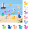 Упаковка из 100 шт. красочных миниатюрных фигурок уток, маленькие фигурки уток из смолы для садового бонсай и украшения аквариума