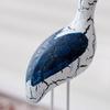 Деревянная фигурка морской птицы, украшение, настольный декор со стабильной основой, ретро, состаренная, сине-белая, прибрежный стиль, для спальни, гостиной, кабинета, подарок, дом