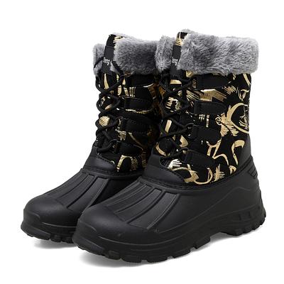 Модные женские зимние ботинки, зимняя теплая обувь, высокие повседневные толстые хлопковые водонепроницаемые ботинки на среднем каблуке