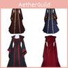 Women's Vintage Gothic Medieval Dress Costume Retro Hooded Victorian Renaissance Dress