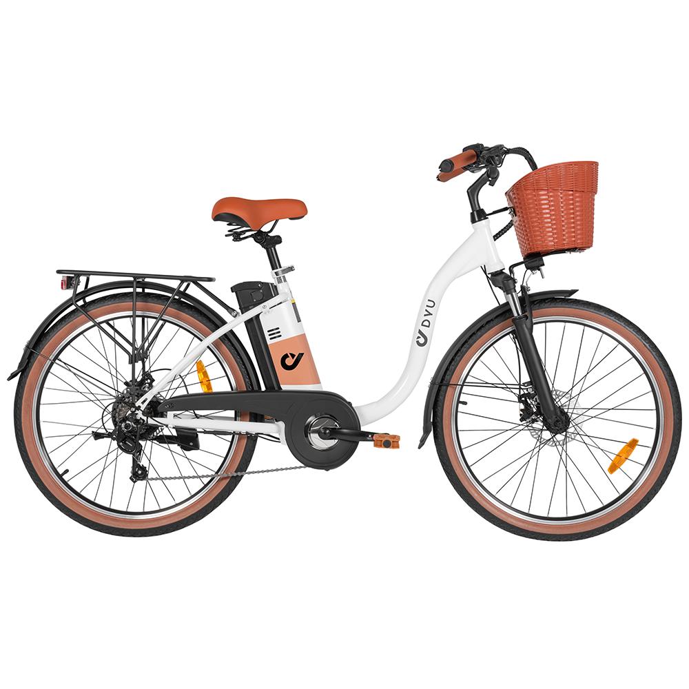 DYU C6 PRO Electric Bicycle With TowSeat For Adult 250W Motor 36V15.6AH Battery City Commuting Electric Bike 26.2-inch Tires Outdoor Riding E-Bike