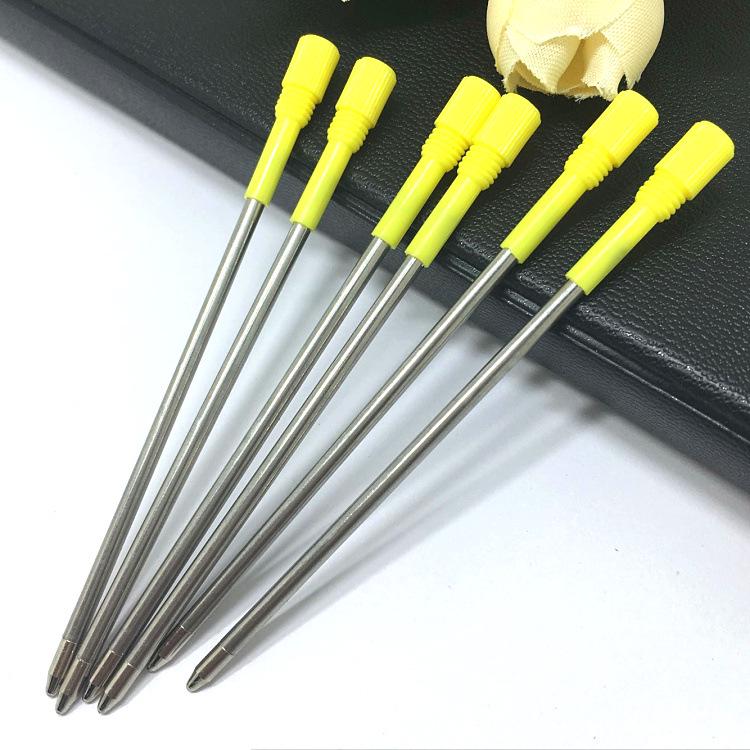 20pcs/lot Metal Crystal Pen Refill Diamond Ballpoint Pen Refill Student Pen Rod Cartridge Core Ink Recharge Black Blue Ink 8.2cm