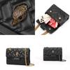 Kurt Black Geiger Crossbody Bag Chain Rhomboid Grid Eagle Head Decorate Gift