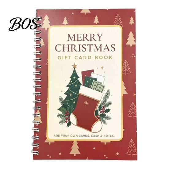 Christmas Card Holder Book Merry Book, Sturdy Holiday Greeting Holder, Decorative Gift Presenter for Wife Girlfriend Mother Stocking Stuffers Adults