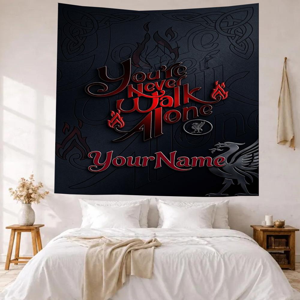 Liverpool Custom Your Name Wall Decor Tapestry Art For Pet Memorial Birthdaywedding Party Backdrop Family Gift