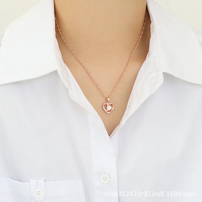Ожерелье с бриллиантами Love INS Simple Couple Универсальное классическое ожерелье с бриллиантами в форме сердца