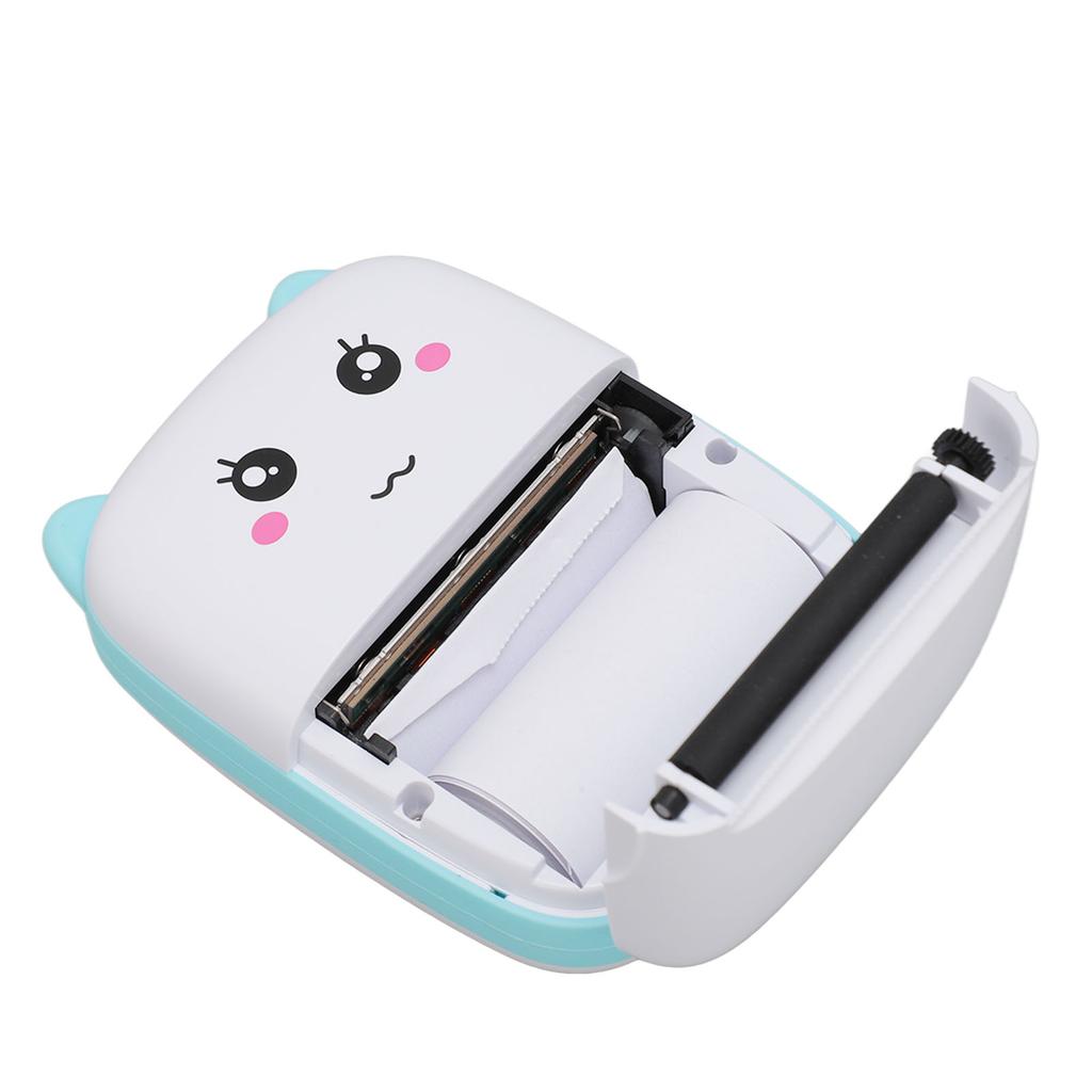 Mini Thermal Printer Portable Bluetooth Pocket Phone Printer for Students Wrong Questions Photos Blue