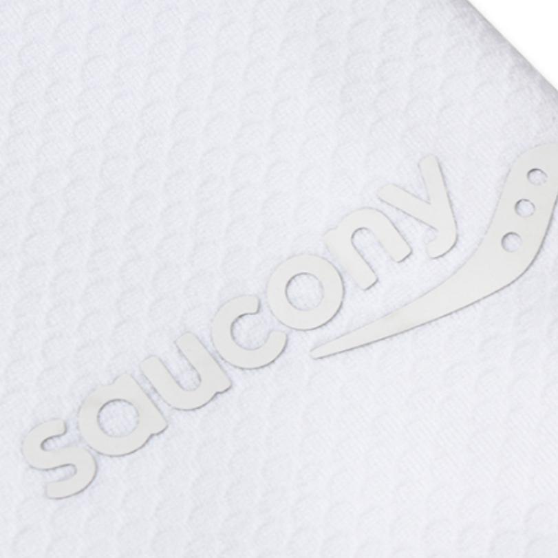 SAUCONY Однотонная женская футболка с круглым вырезом и коротким рукавом, жемчужно-белая SC1249015A-WT02