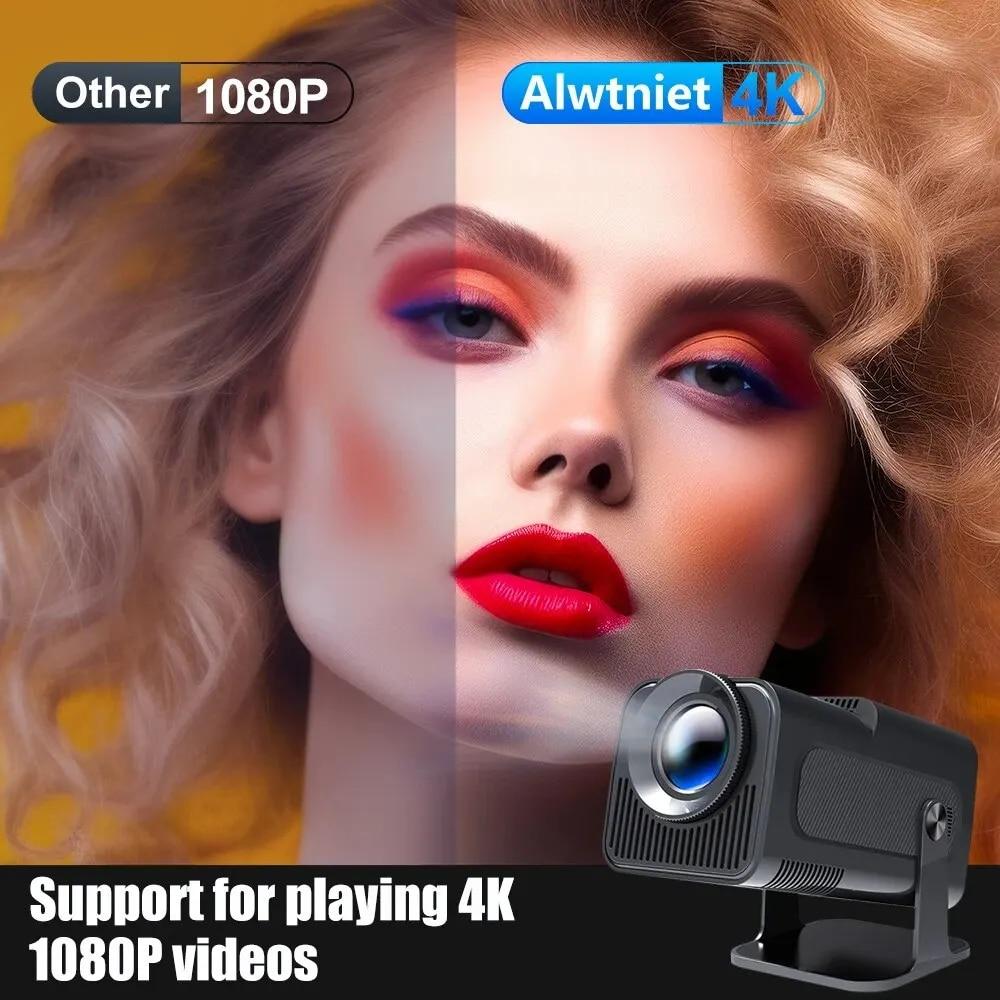 Alwtniet Android 11 390ANSI HY320 проектор 4K Native 1080P двойной Wi-Fi6 BT5.0 портативный кинопроектор для улицы обновленный HY300