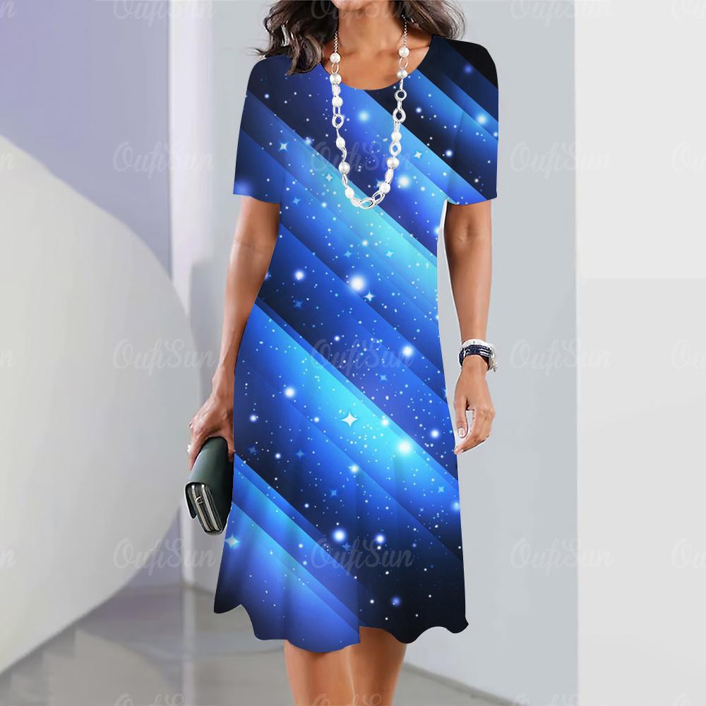 Модные летние платья для женщин 2023 года, сексуальные вечерние платья, повседневные, элегантные и красивые праздничные платья с принтом в виде градиента 3D, одежда