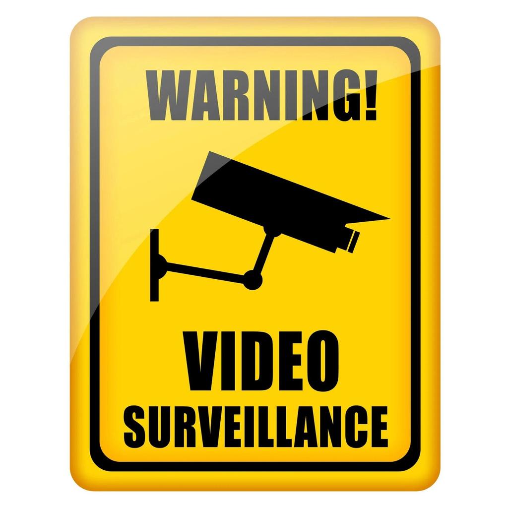 24-hour Video Surveillance Metal Sign Plaque Security Warning Decorative Plates For Outdoors Man Cave Hotel Home Wall Decor