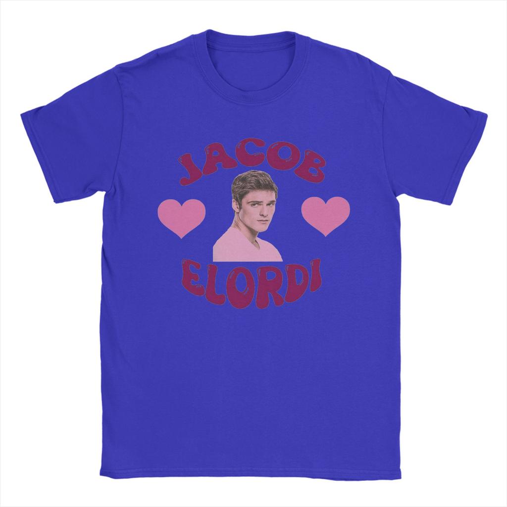 Jacob Elordi Actor T Shirts for Unisex 100 Cotton Funny TShirt Round Collar Tee Shirt Short Sleeve Clothes Plus Size