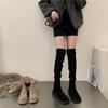 Knee Boots Women's Boots Thick-soled High Boots Spring and Summer New Thin Boots French Suede Elastic Boots Long Boots