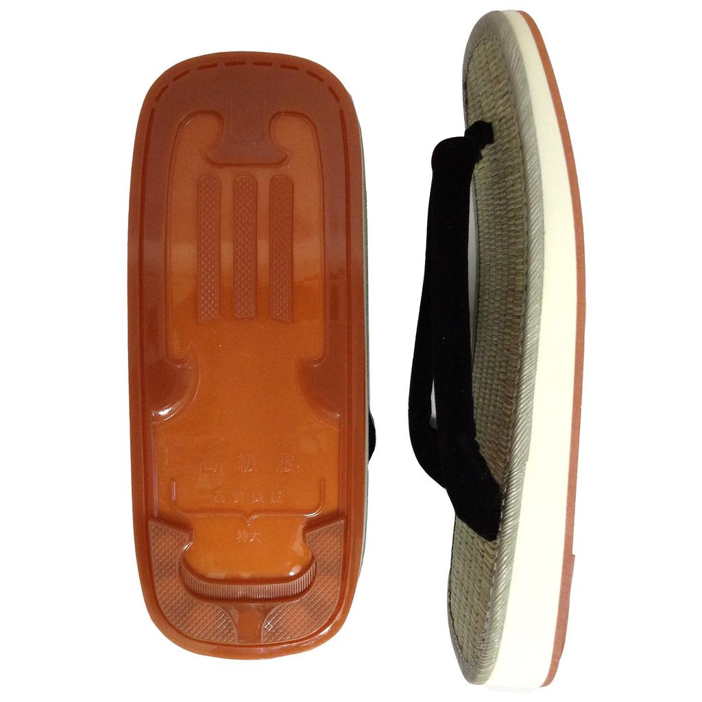 [Edoten] Setta, Made In Japan, Igusa Ame Sole, Non-slip Sandals, Black L