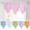 Solid Color Triangle Shape Kitchen Short Curtain Window Valance Drape Home Decor