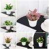 Plastic Plant False Plant Pot Fake Flower Bonsai Plants Mini Simulation Flower Pot  Home