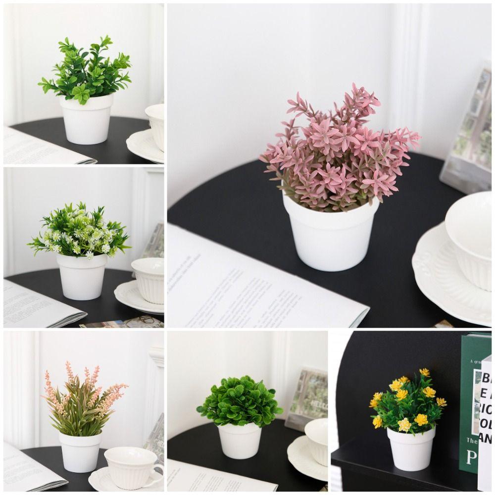 Fake Flower False Plant Pot Plastic Plant Bonsai Plants Mini Artificial Plant Bonsai Garden