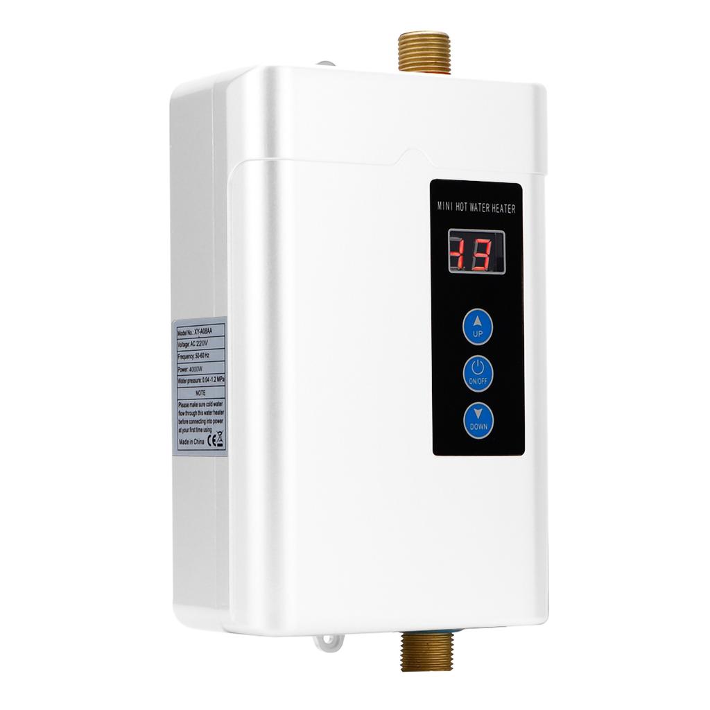 Household Mini Electric Water Heater Instant Tankless Water Heater Heating MachineWhite EU Plug