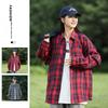 Autumn New Trendy Plaid Long-sleeved Shirts for Men and Women, Korean Style Loose Casual Jackets, Versatile Shirts for Couples