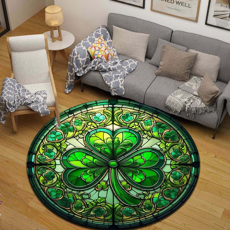 Whimsical Round Turtle Multicolor Accent Rug, Non-Slip Floor Mat for Kids Room