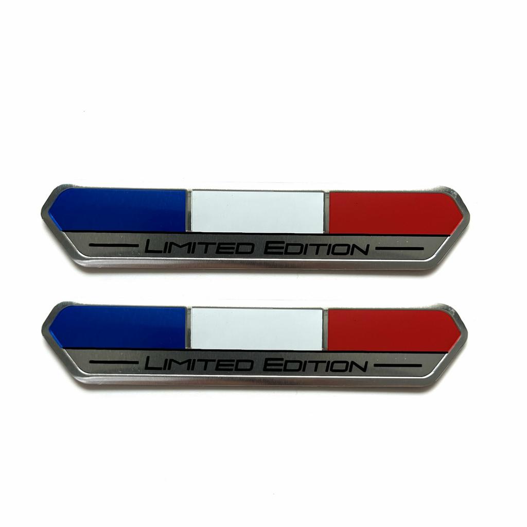 Limited Edition France National flag Aluminium Adhesive Emblem Rear Trunk Badge Fender Sticker Body Decal car emblem