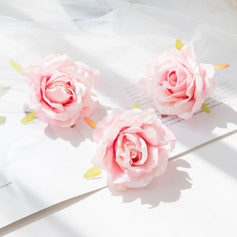 50/100 шт. Шелковая роза Искусственный цветок Уличная защита от УФ-лучей Свадебный букет невесты Арка стена Рождественский венок Для дома Сделай сам Горячая распродажа