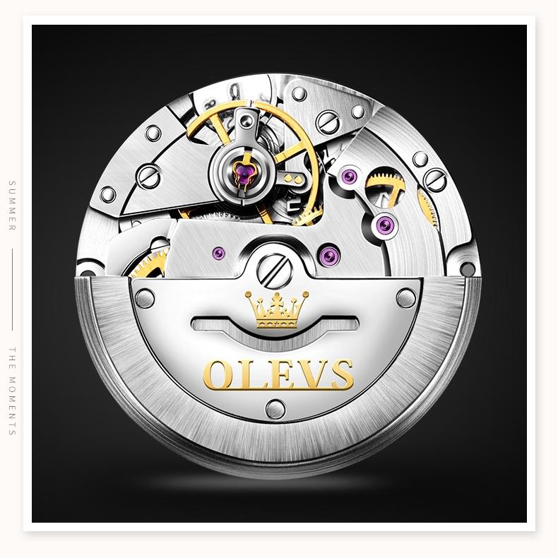 OLEVS Часы Автоматические механические часы Мужские водонепроницаемые часы для пар Светящиеся в темноте часы для пар