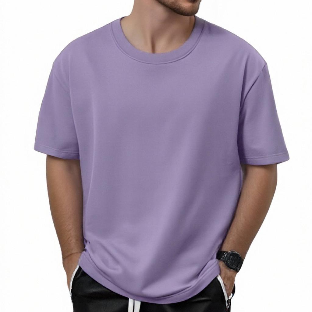Футболка мужская 320G хлопок короткий рукав футболка мужская летняя свободная короткий рукав однотонный цвет непроницаемый хлопок