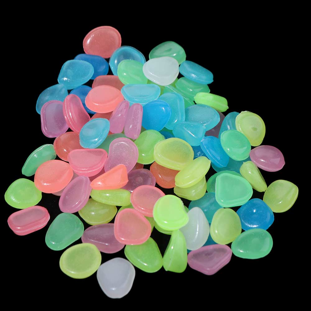 500Pcs Mini Aquarium Decoration Stone Glow Flowerpot Decorative Stone Lawn