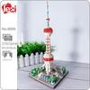 8006 World Architecture Shanghai Oriental Pearl TV Tower Model Mini Diamond Blocks Bricks Building Toy for Children No Box