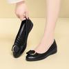 Middle-Aged And Elderly Mothers' Shoes Comfortable Spring And Summer New Single Shoes Flat Sole Mothers' Soft Sole Black Shoes