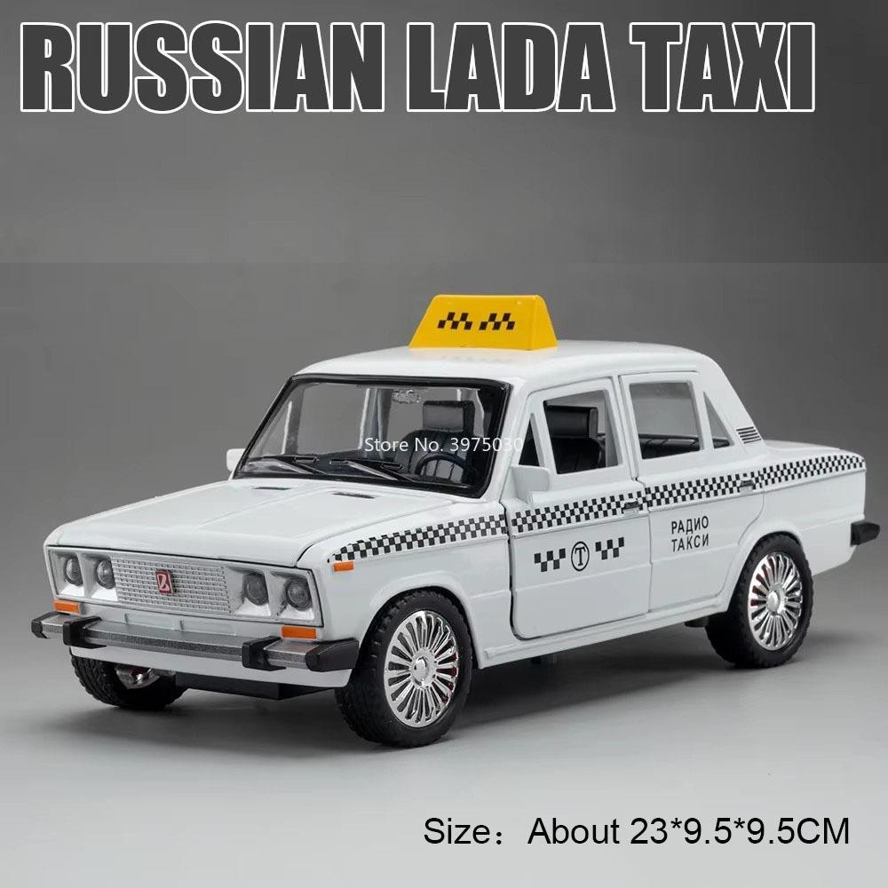 1:18 Российских LADA 2107 Niva Такси Модели Машинок Сплав Игрушки 6 Дверей Открываются Оттянуть Свет Звук Миниатюрный Транспорт Мальчики Идеальные Подарки