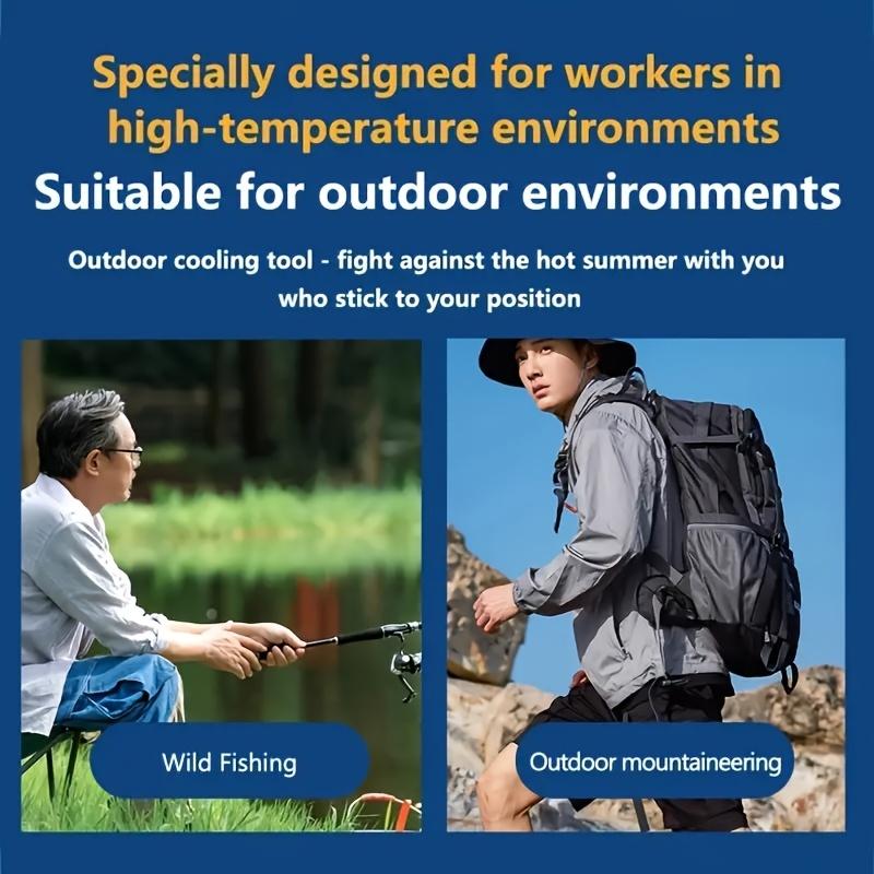 Портативный поясной вентилятор с клипсой, вентилятор на пояс, аккумулятор 10000 мАч, 5 скоростей ветра, охлаждение шеи без помощи рук, USB-зарядка, АБС-пластик