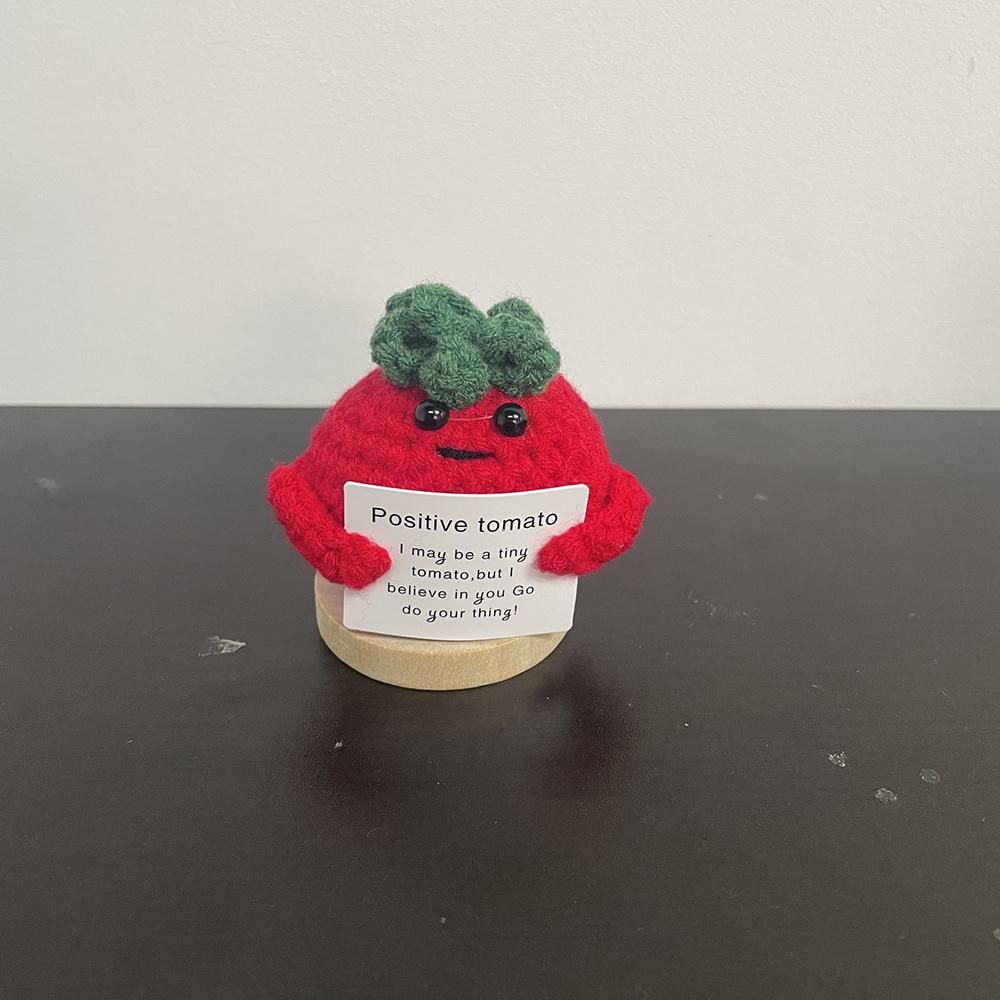 Handmade Positive Potatoes Doll With Card Home Decoration Knitting Penguin Bee Potato Doll Ornament Christams Party Room Decor