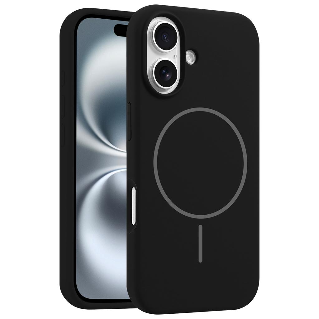 For iPhone 16 Case Compatible with MagSafe Soft Silicone Shockproof Phone Cover - Purple