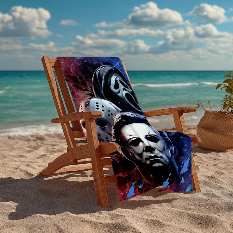 Ultra-Soft Beach Towel with Halloween horror Theme,Ideal for Pool - Camping, Diving - Perfect Travel Essential, Vibrant Beach Towel.