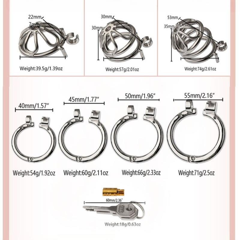 New Male Chastity Device Flat Cat Claw Stainless Steel Chastity Lock Cock Cage Open and Close Rings Sexy Toy for Men Gay Couple