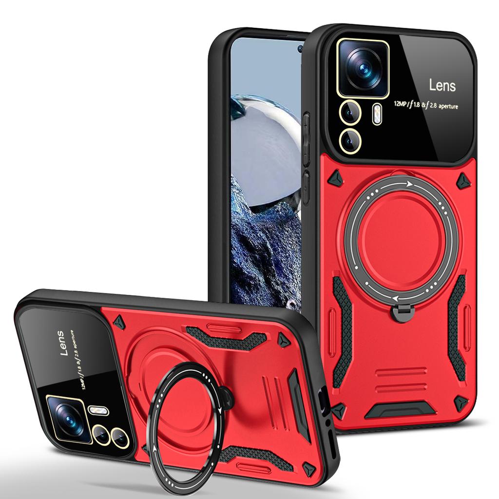 For Xiaomi 12T Pro Case Magsafe Magnetic Wireless Charge Armor Cases For Xiaomi Mi12T Mi 12T Pro Ring Stand Phone Cover