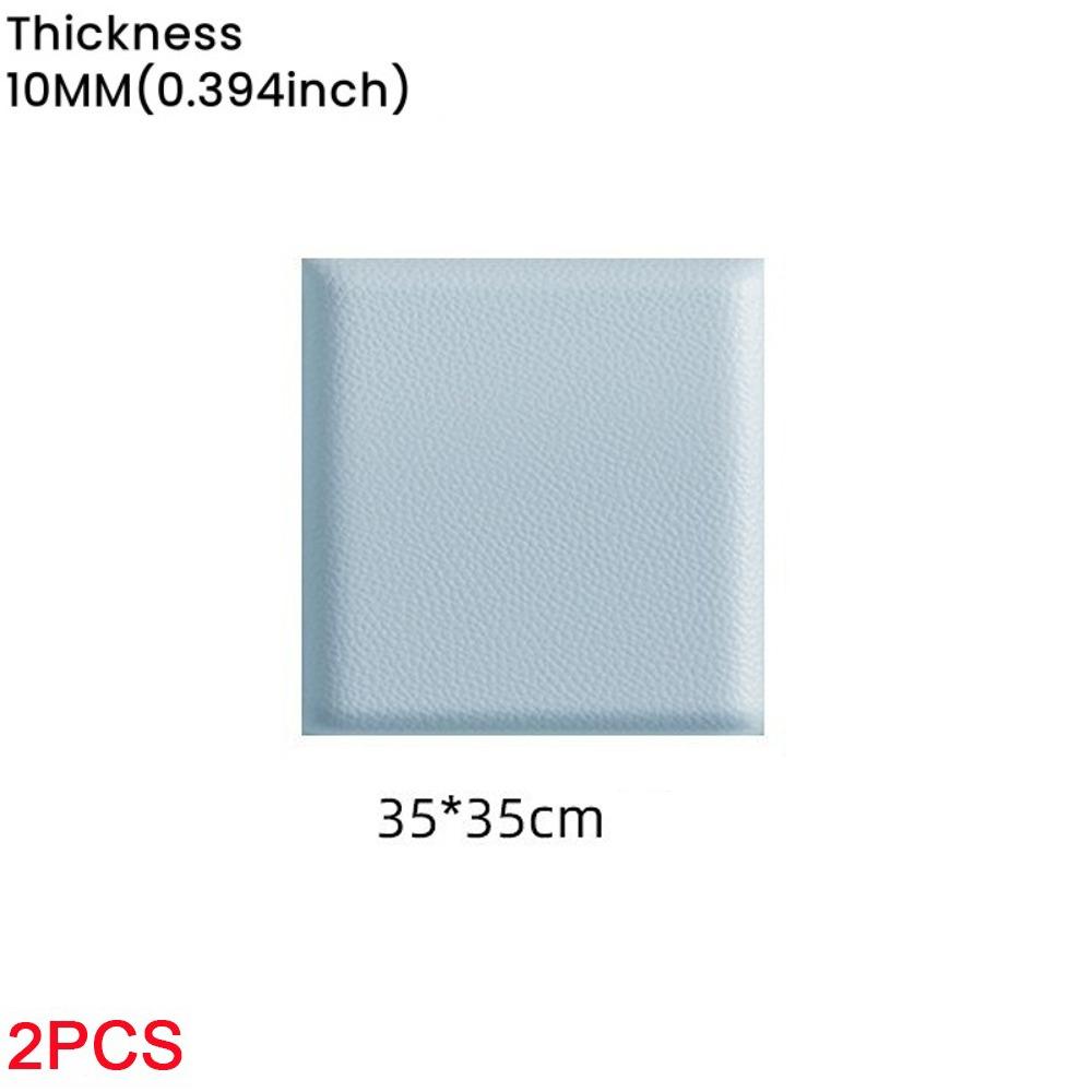 2 шт. Самоклеящиеся 3D Настенные Наклейки Мягкие Панели для Стен Дизайн Мягкой Сумки Противоударные Толщиной 10 мм Защита изголовья кровати из кожи