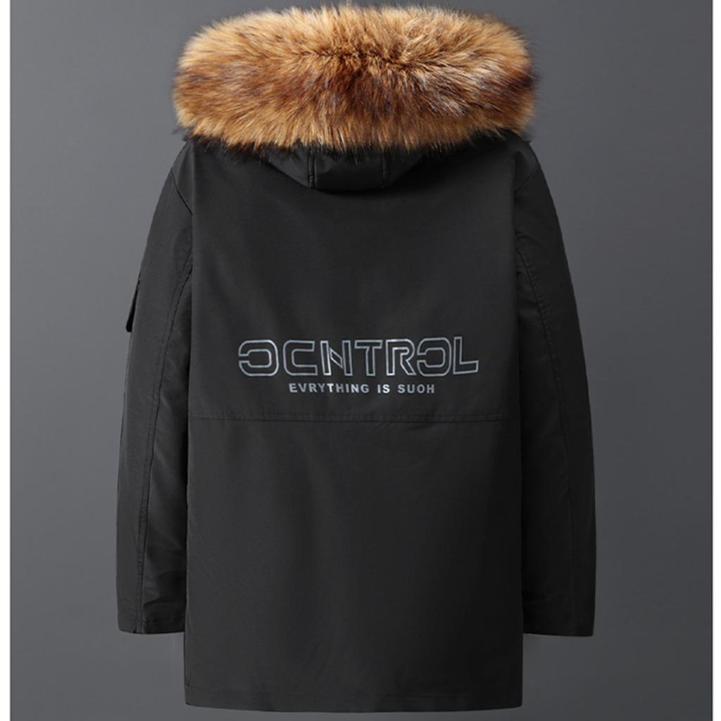 Plus Size Fat Men's Removable Inner Liner Cotton Coat Men's Coat Plus Fat Enlarged Fur Collar Style Down Cotton Coat Winter Cotton Jacket 4XL-10XL
