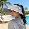 Sun hat UV protection sun protection hat women's large brim summer empty top hat sun versatile outdoor breathable new