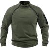Windproof Fleece Men's Sweatshirts Outdoor Sportwear Jacket Standing Collar Solid Color Pullover Male Thick Casual