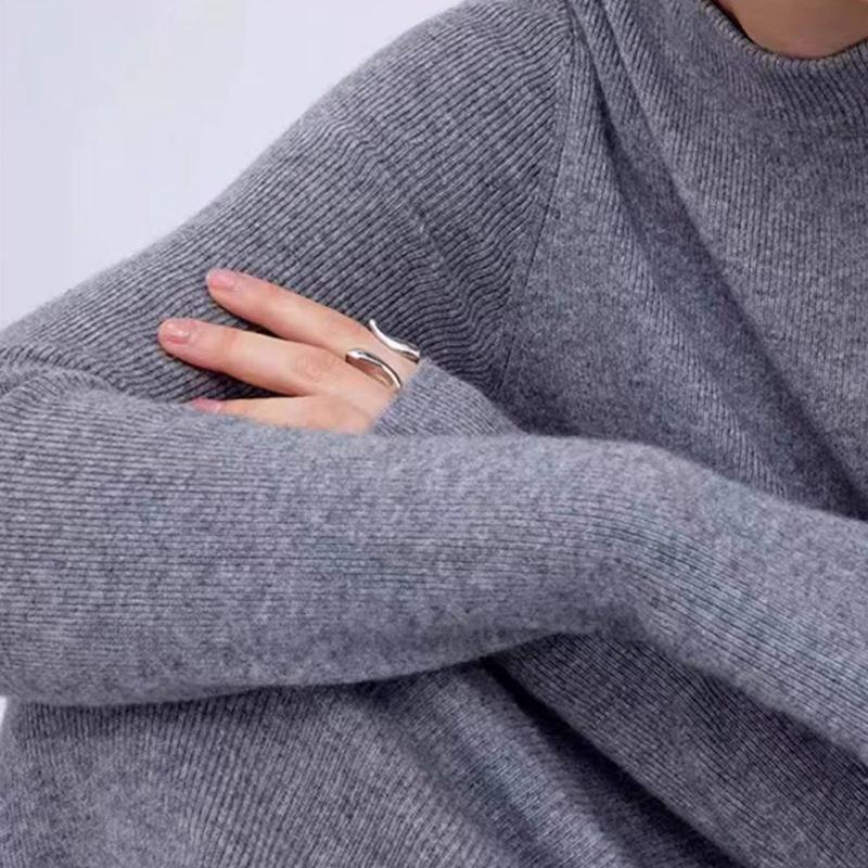 2024 Элегантное Классическое Регулируемое Полированное Открытое Кольцо - Роскошный Дизайн Высокого Класса для Женщин